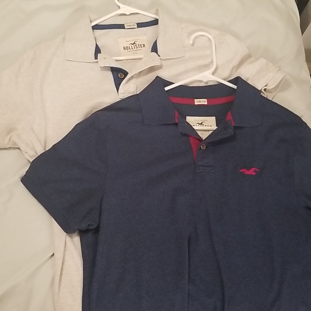 Bundle and save! Two Mens Hollister Polo shirts
